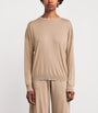 Eleventy Beige Wool Crew-Neck Long-Sleeve Top