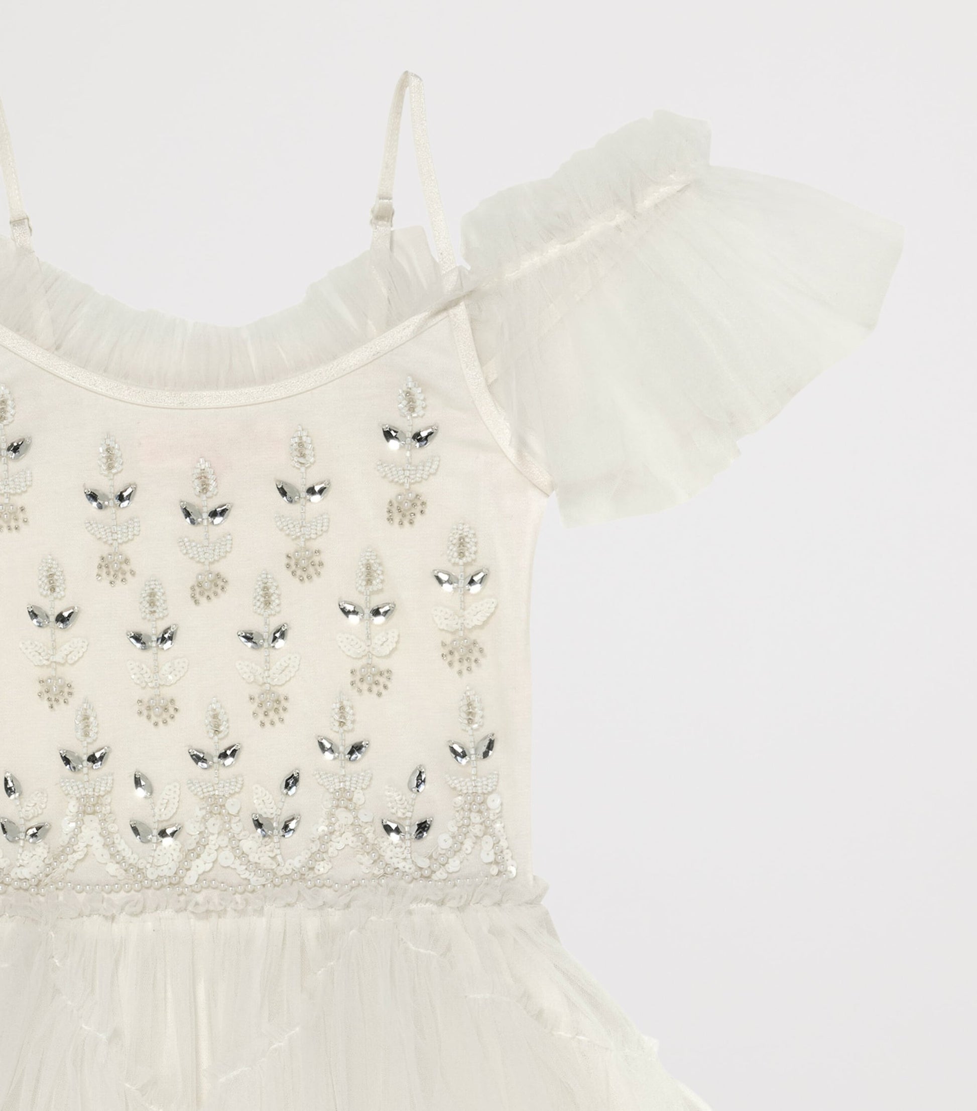 Tutu Du Monde Ivory Tulle Embellished Calliope Dress (2-11 Years)