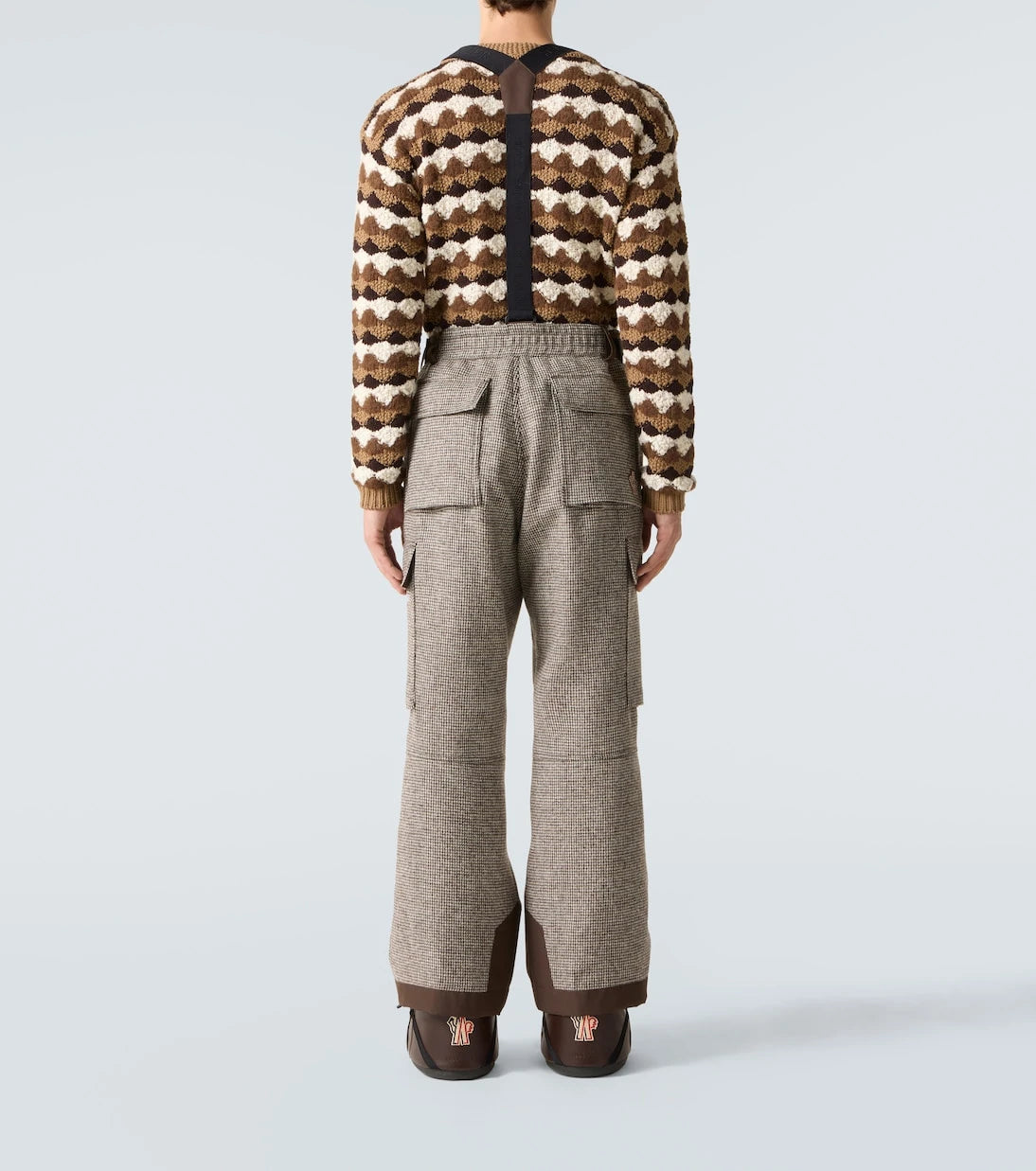 Moncler Grenoble - Houndstooth wool ski salopettes