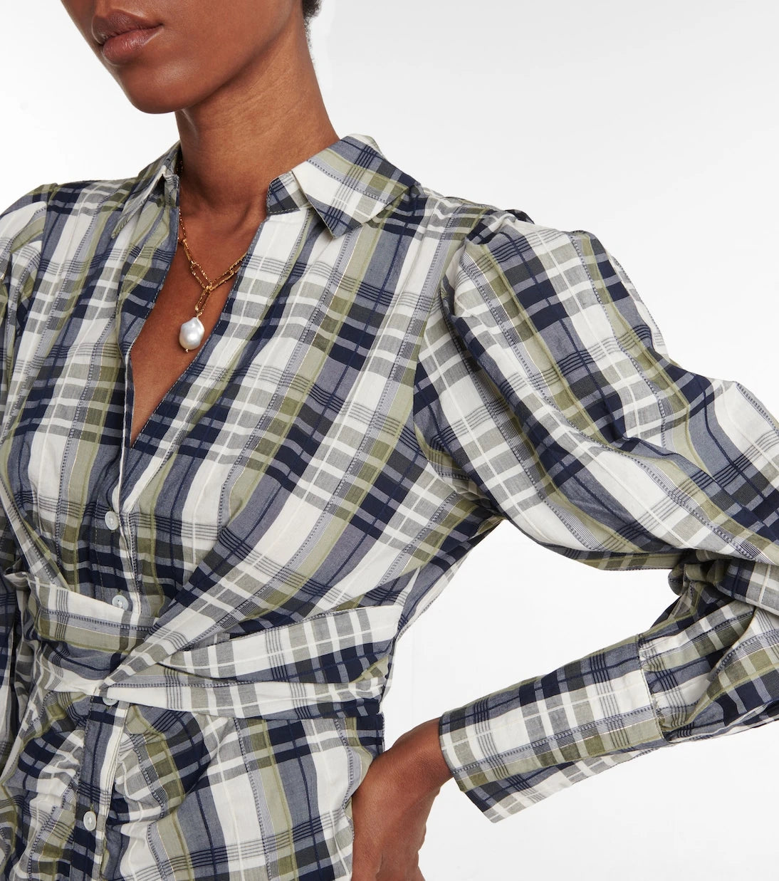 Veronica Beard - Copelyn plaid cotton-blend shirt dress