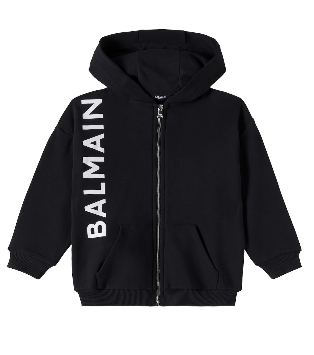 Balmain Kids - Logo cotton zip-up hoodie