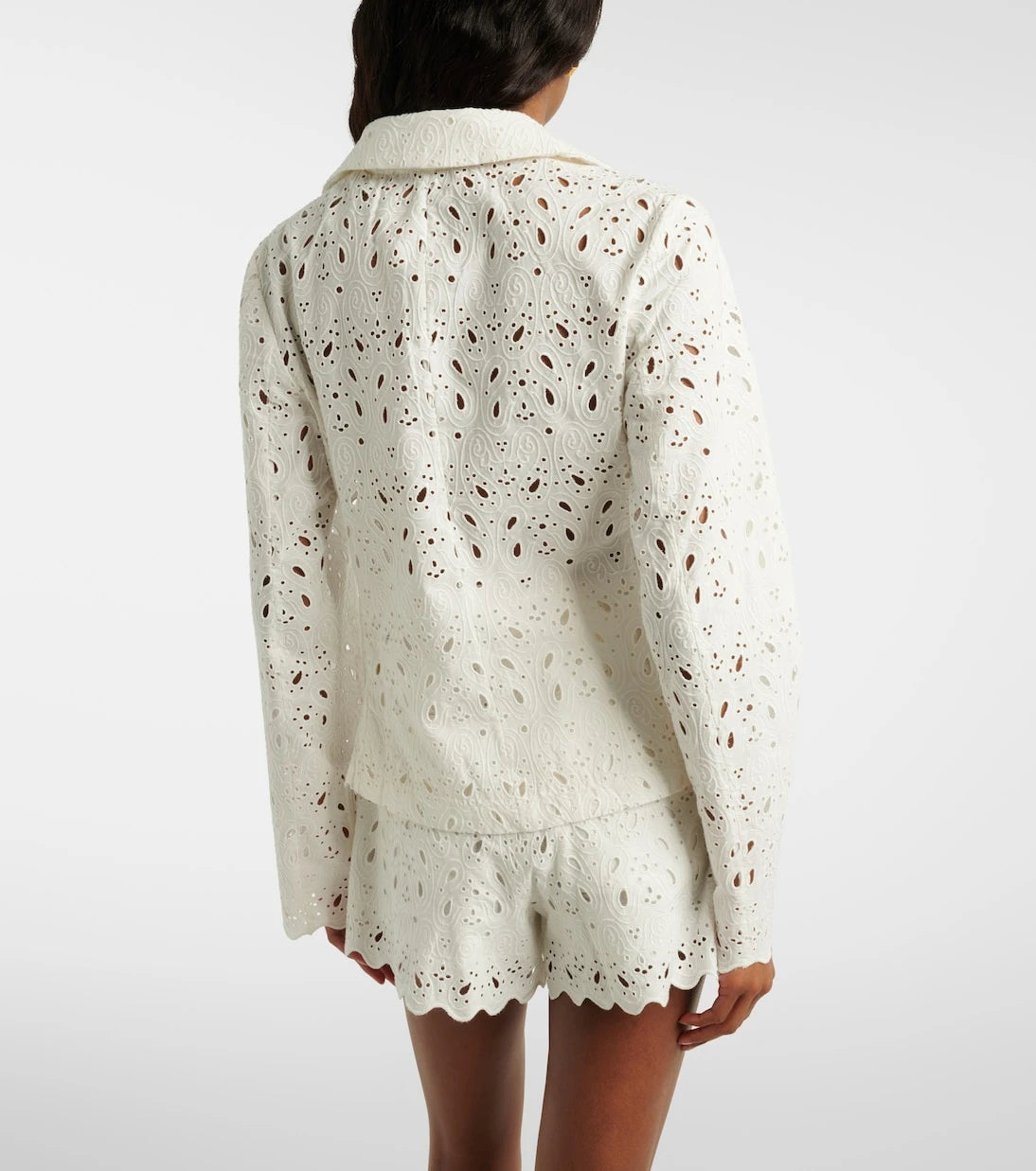 Frame - Paisley broderie anglaise cotton blazer