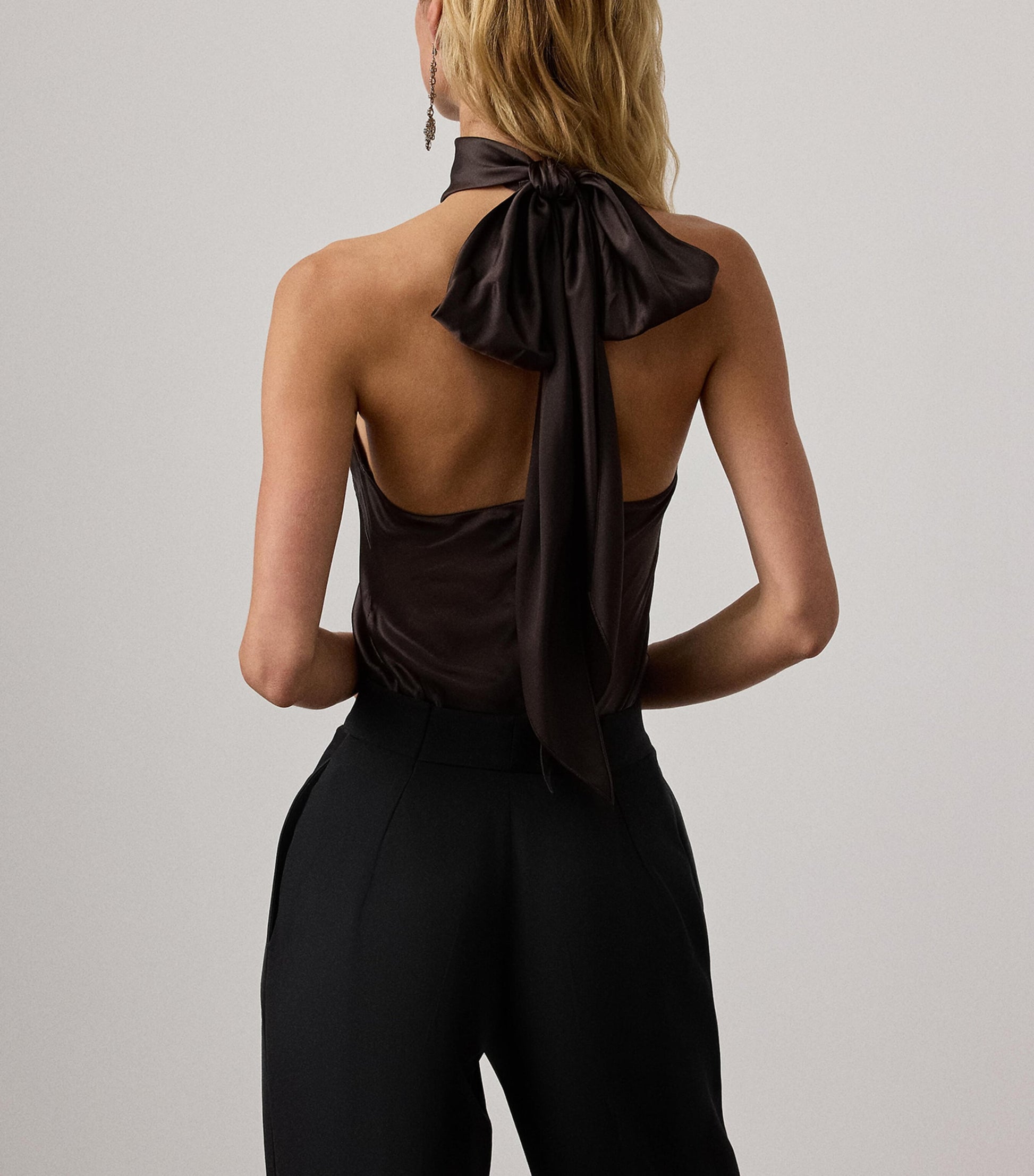 Stretch-Silk Charmeuse Chilton Blouse