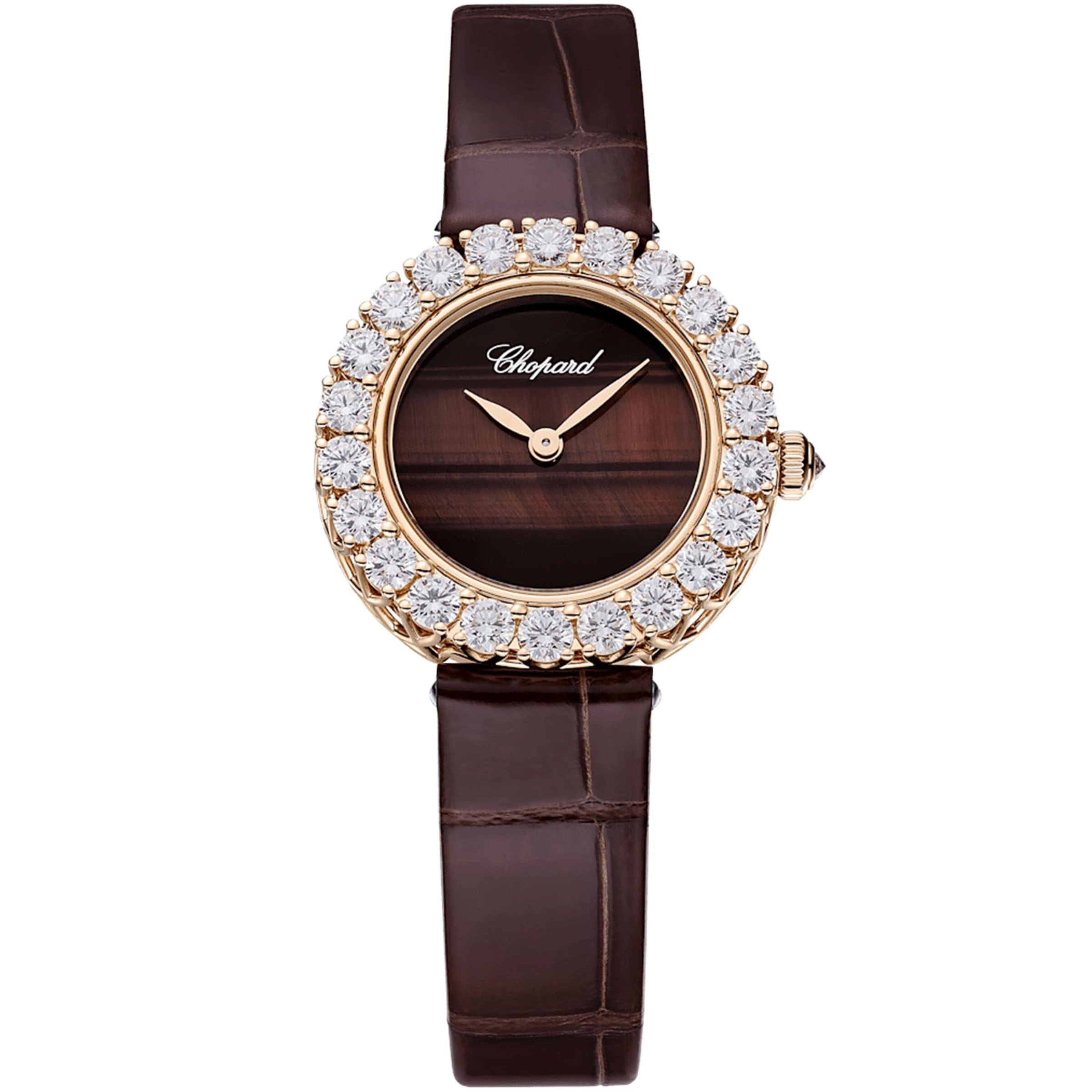 Rose Gold, Diamond and Tiger's Eye L'Heure du Diamant Watch 26mm