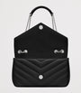 Saint Laurent Black Mini Matelassé Lambskin Loulou Shoulder Bag