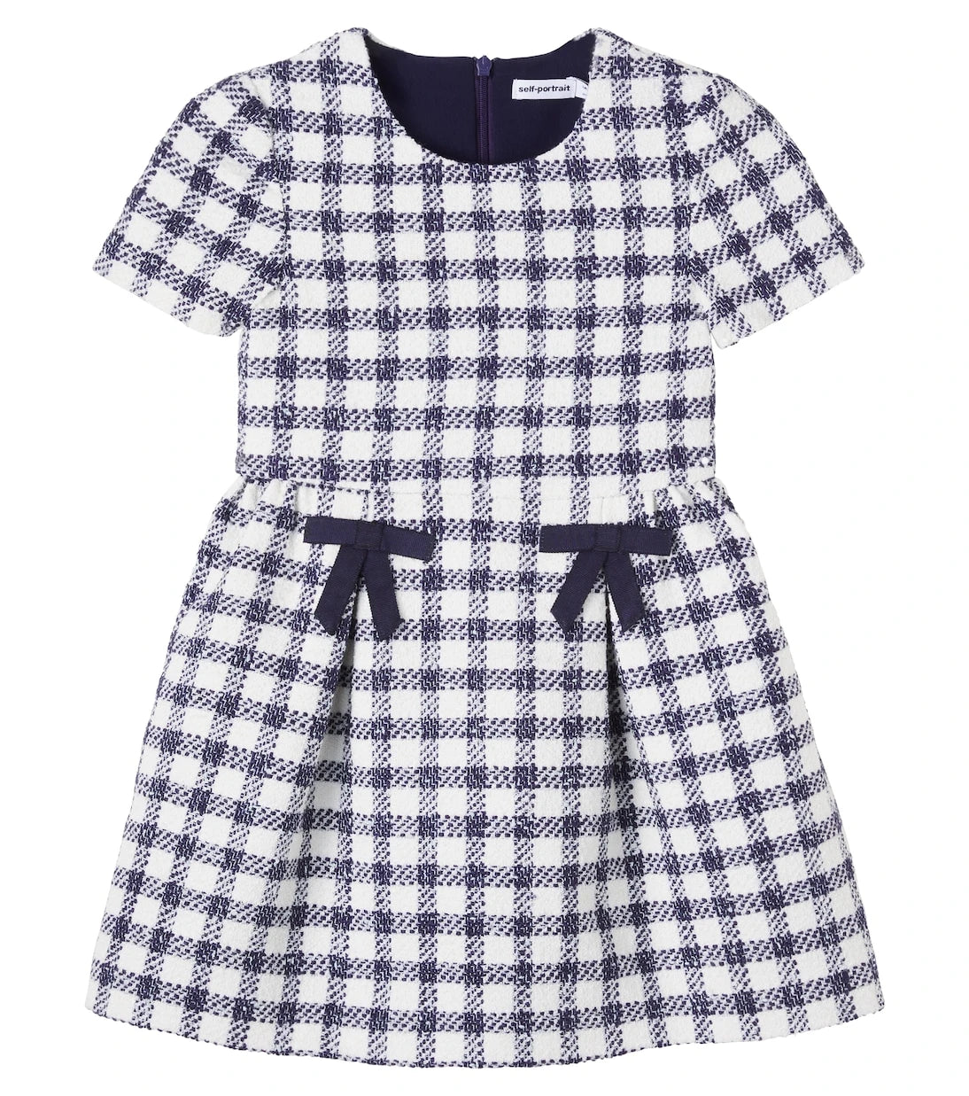 Self-Portrait Kids - Checked bouclé dress