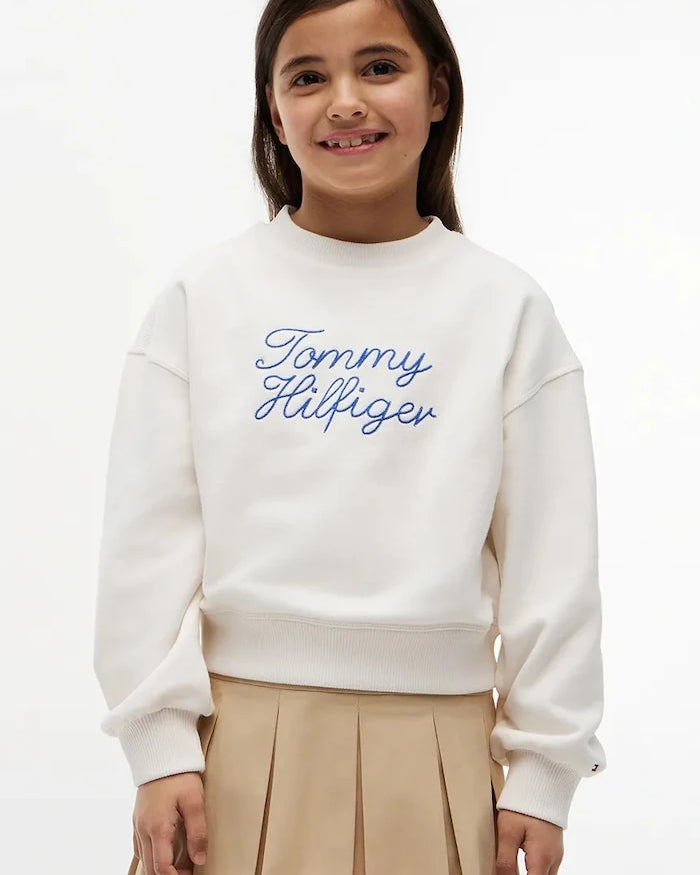 Tommy Hilfiger pamuklu çocuk sweatshirt