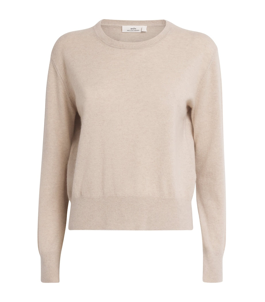 arch 4 Beige Cashmere Crew-Neck Hebe Sweater