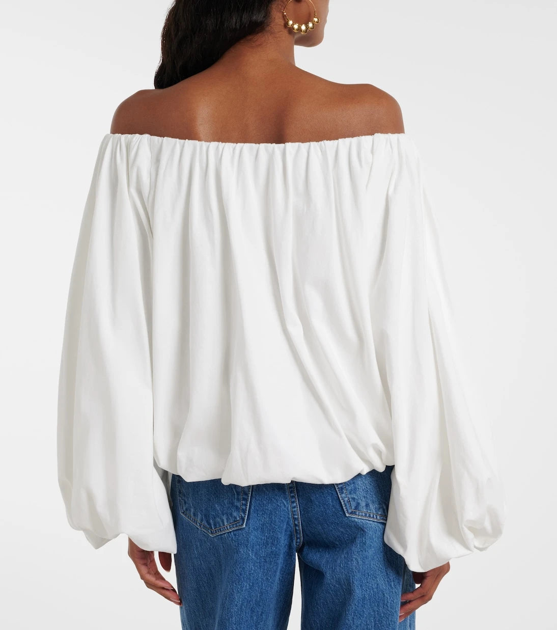 Dorothee Schumacher - Soft Volume cotton poplin off-shoulder top