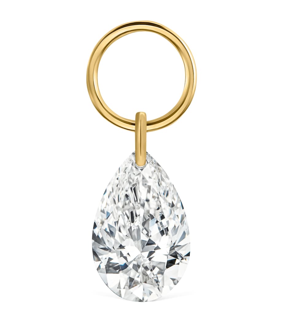 Maria Tash Pear Floating Diamond Charm (5mm)