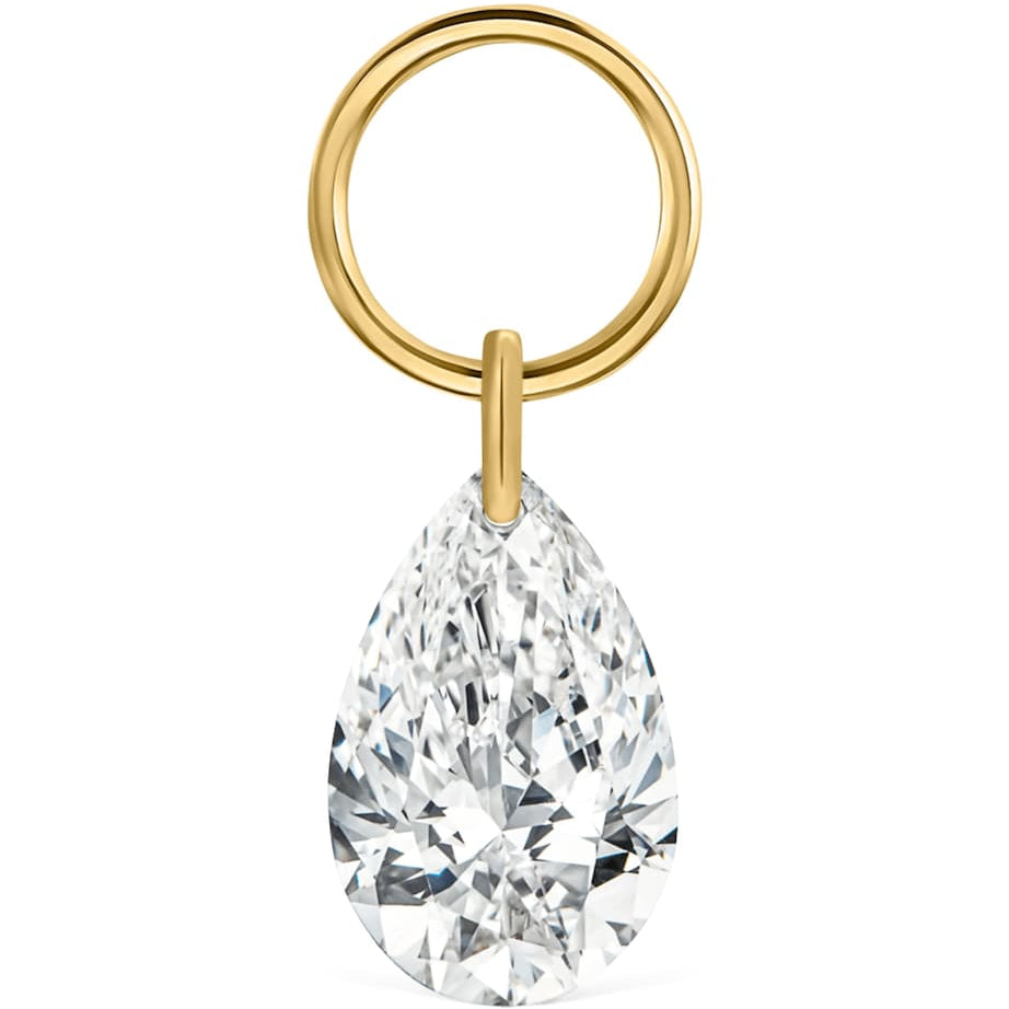 Maria Tash Pear Floating Diamond Charm (5mm)