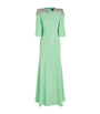 Jenny Packham Green Embellished Daza Maxi Dress
