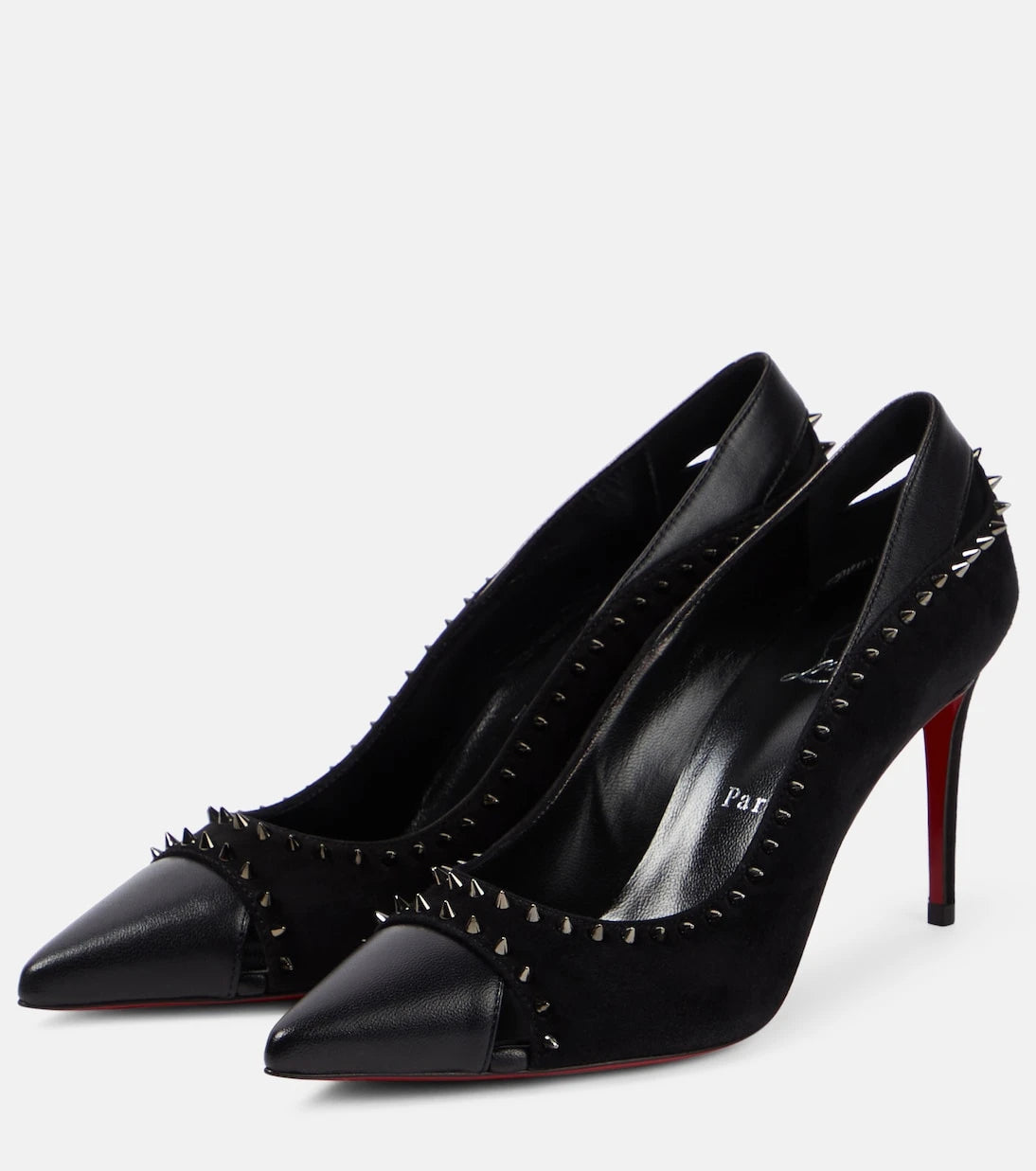 Christian Louboutin - Duvette Spikes 85 leather pumps