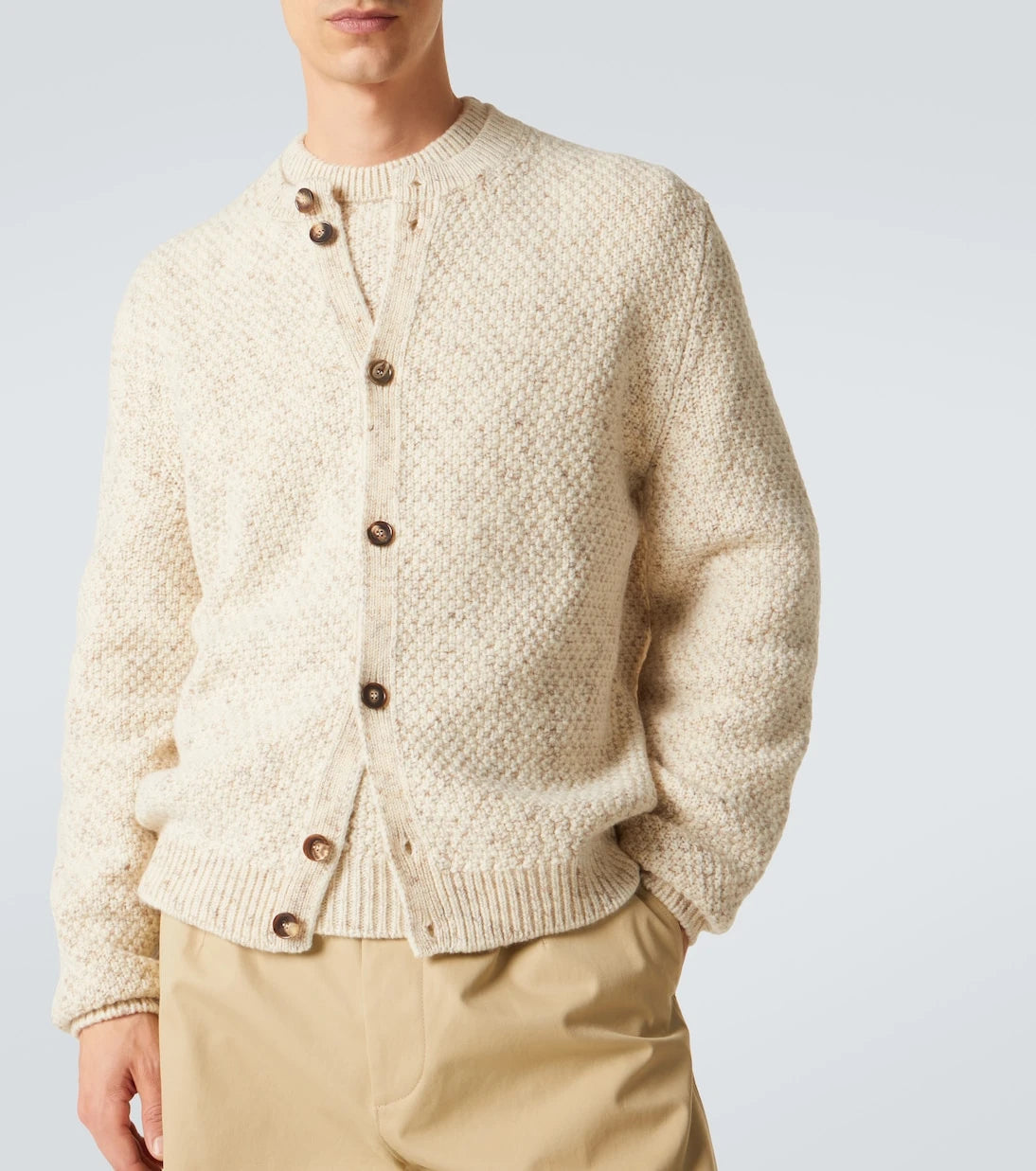 Loro Piana - Ash wool and cashmere-blend cardigan