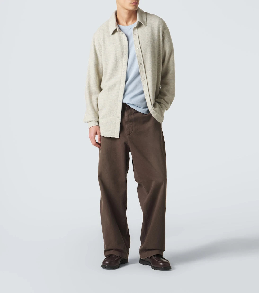 God's True Cashmere - Checked cashmere shirt with quartz