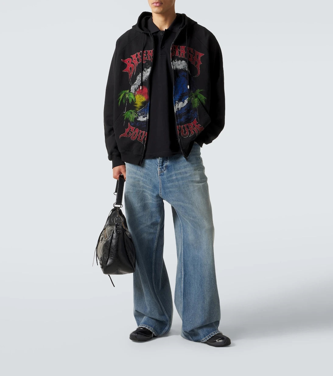 Balenciaga - Distressed wide-leg jeans