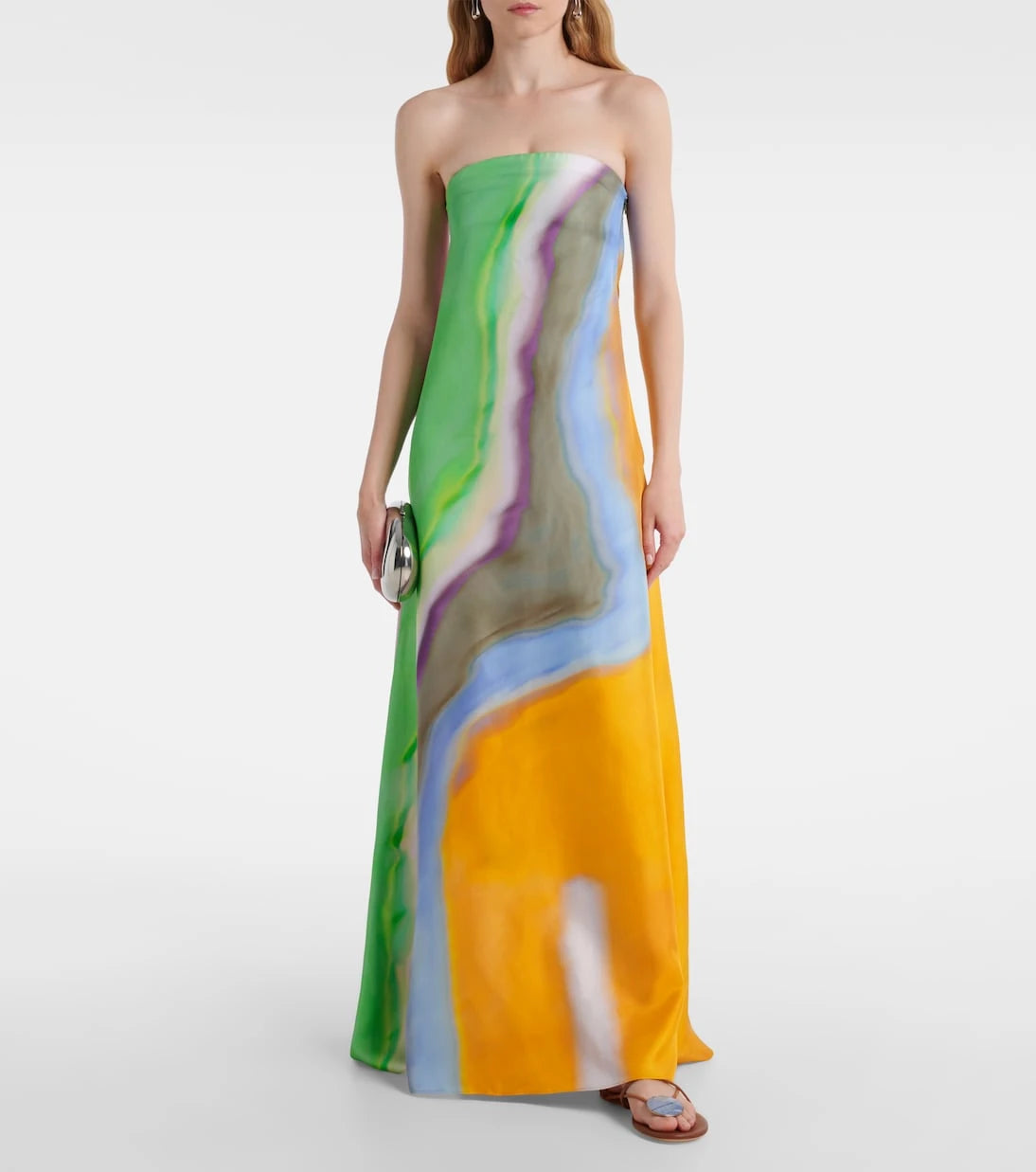 Christopher Esber - Printed silk satin maxi dress