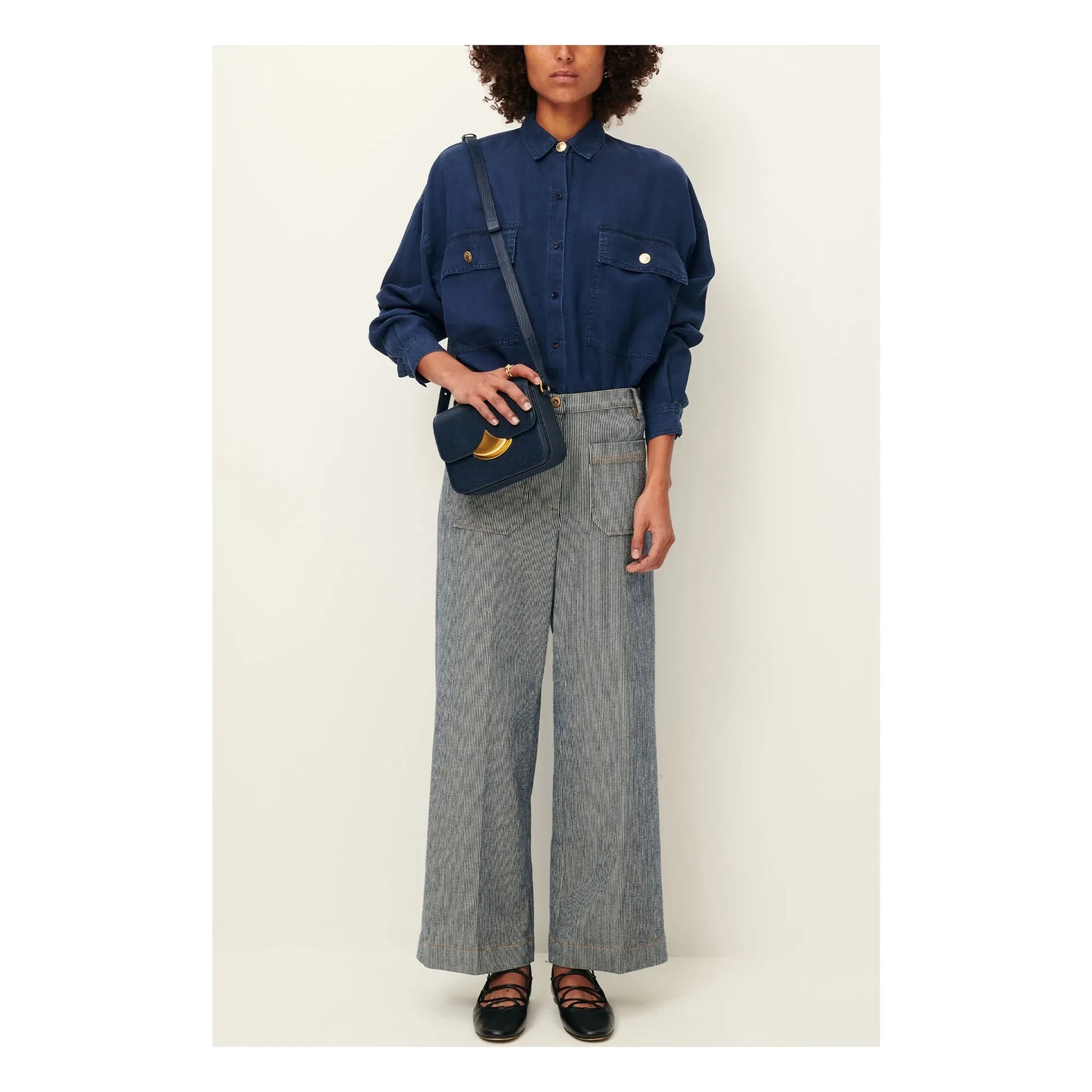 Sessùn - Aldricks Cotton Pants | Grey blue