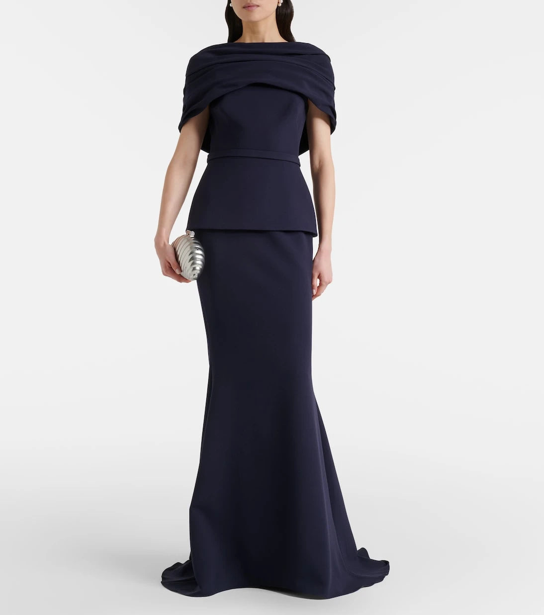 Safiyaa - Loura off-shoulder crêpe gown