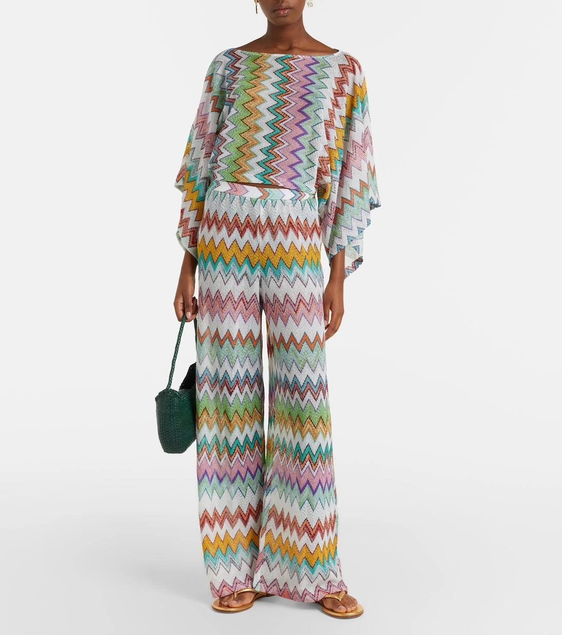 Missoni - Zigzag lamé wide-leg pants