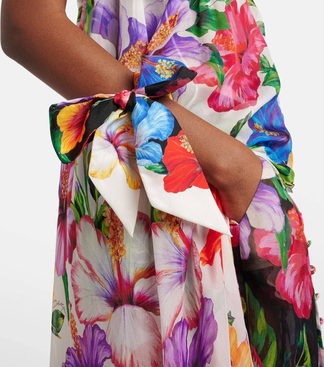 Dolce&Gabbana - Floral silk twill scarf