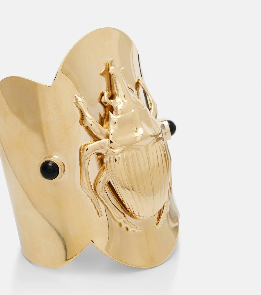 La DoubleJ - Scarab gold-plated cuff bracelet