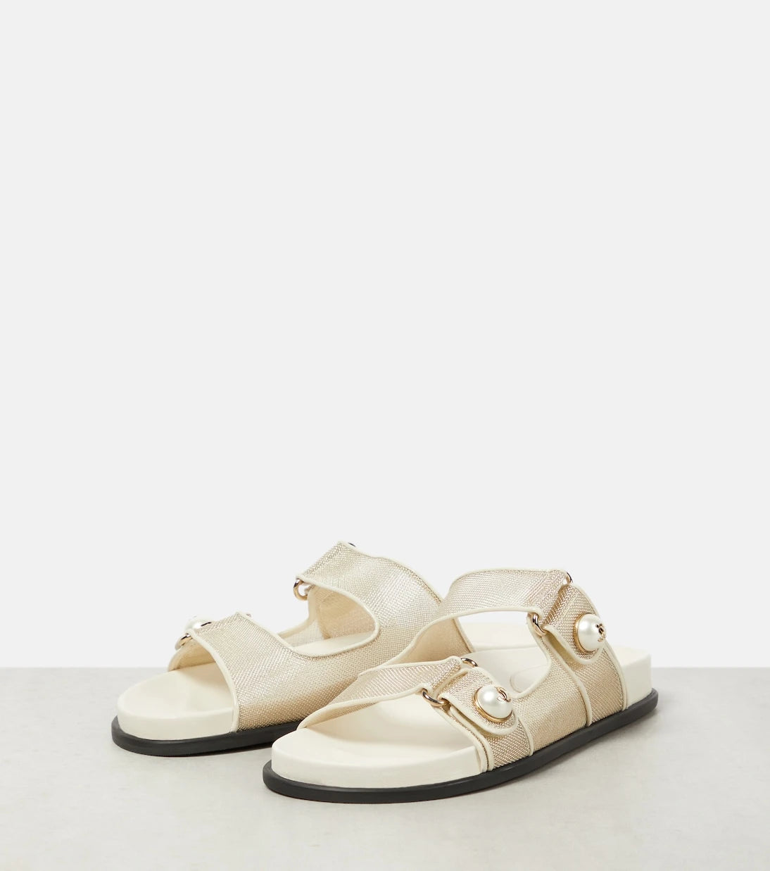 Jimmy Choo - Fayence leather-trimmed sandals