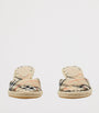 Burberry Beige Check Mews Wedge Mules 65