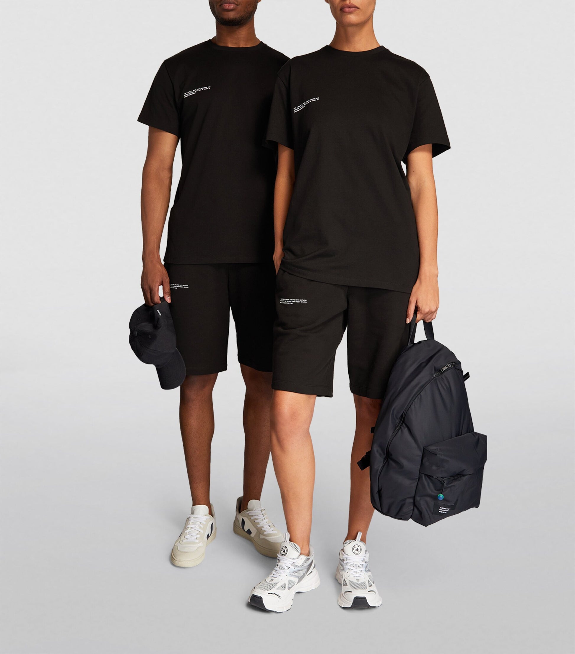 Black Organic Cotton 365 Long Sweatshorts