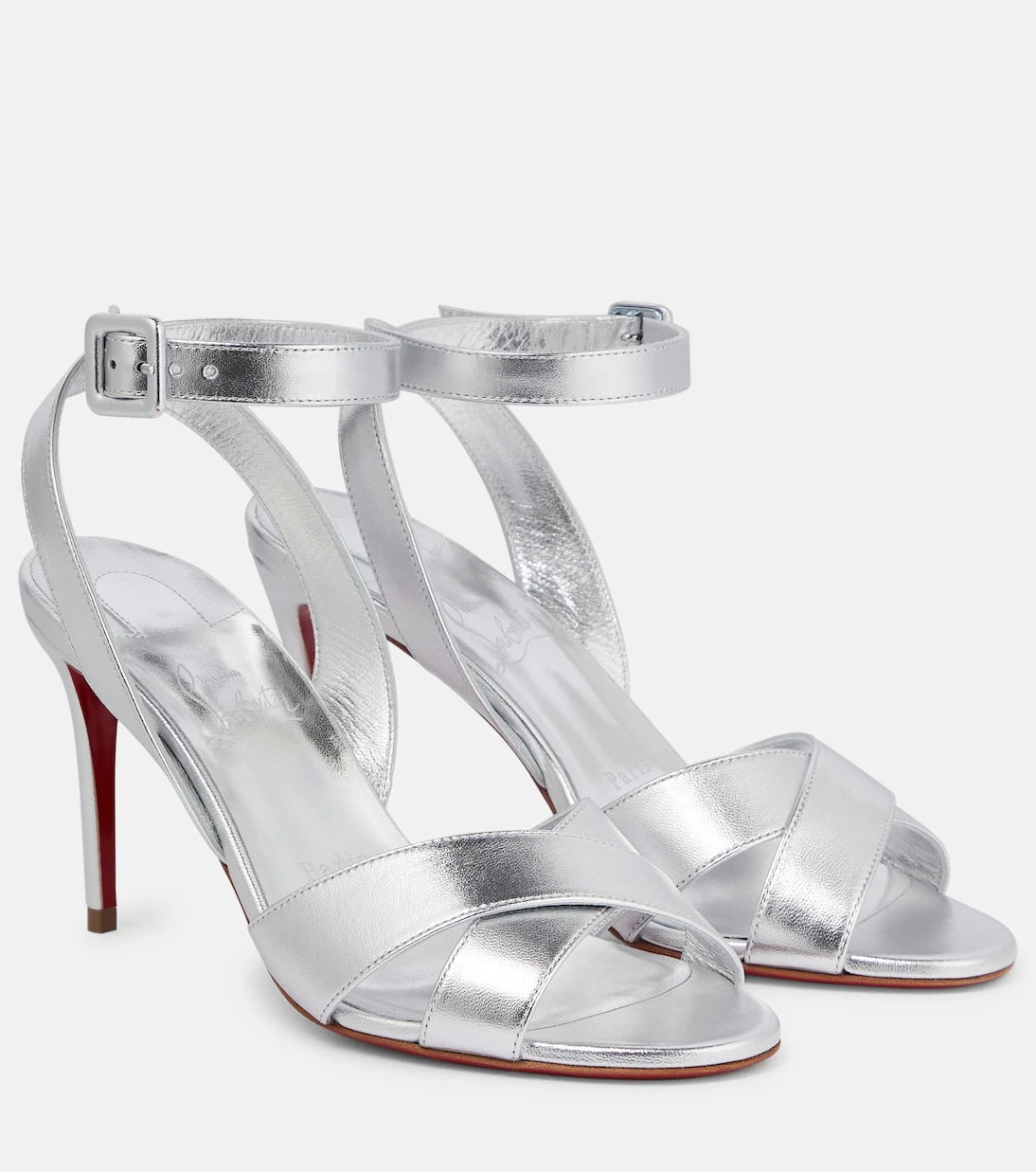 Christian Louboutin - صندل ماريزا 85 من الجلد المعدني