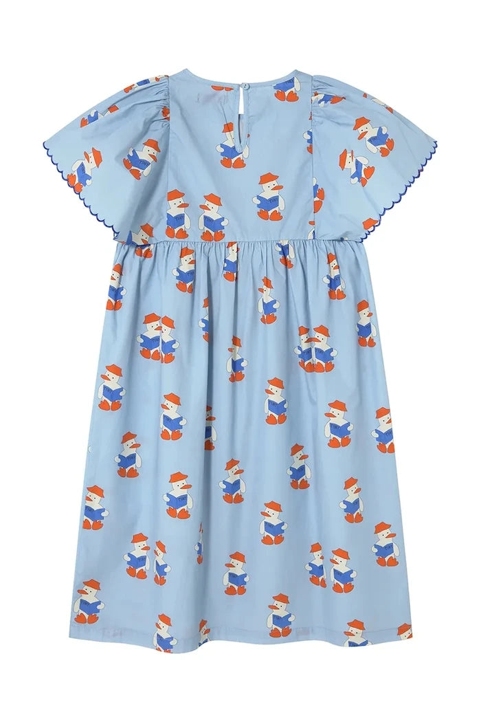 Детска памучна рокля Tinycottons READERS DRESS