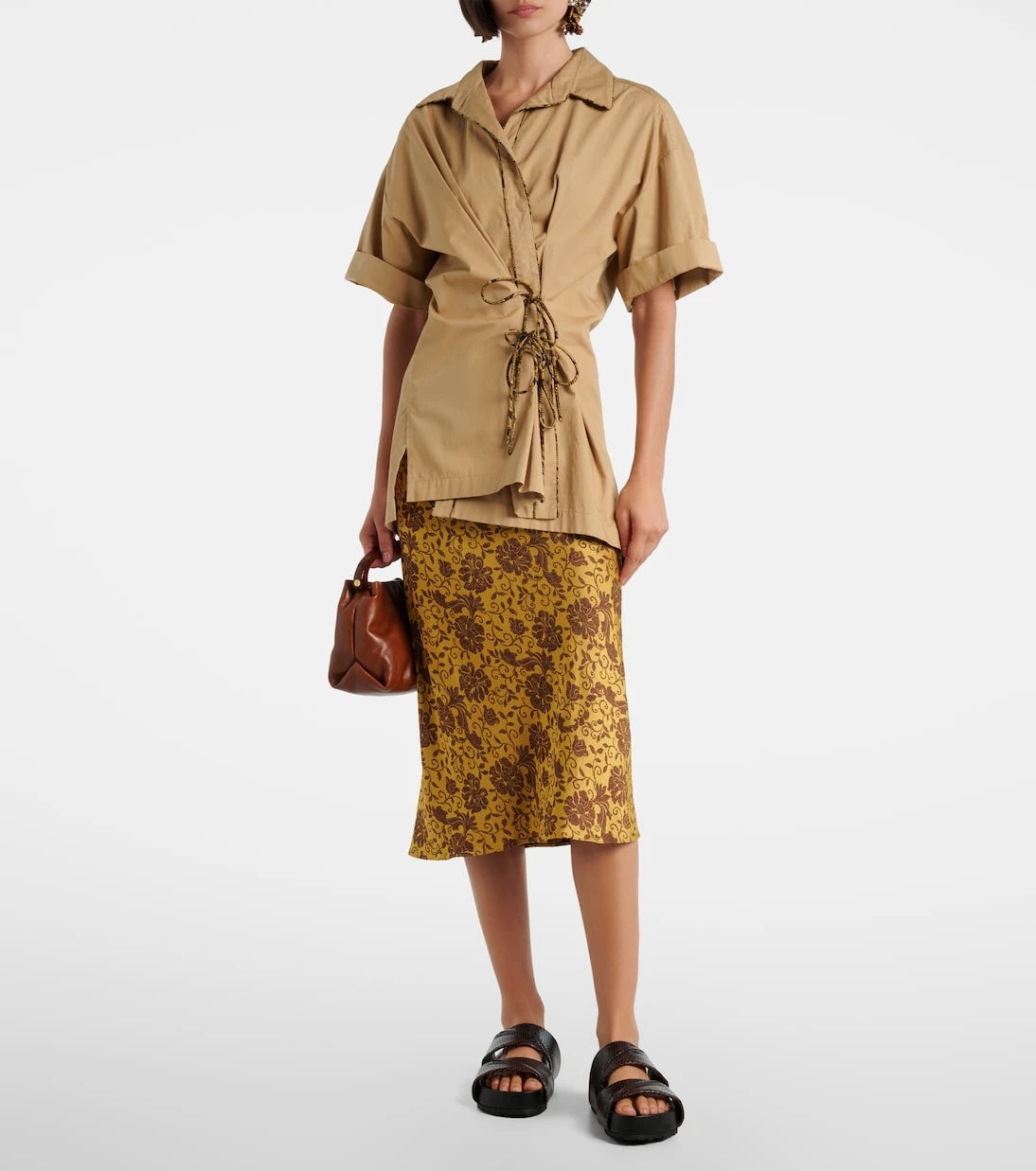 Dries Van Noten - Leather platform sandals