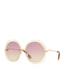 Gold Round Carlina Sunglasses