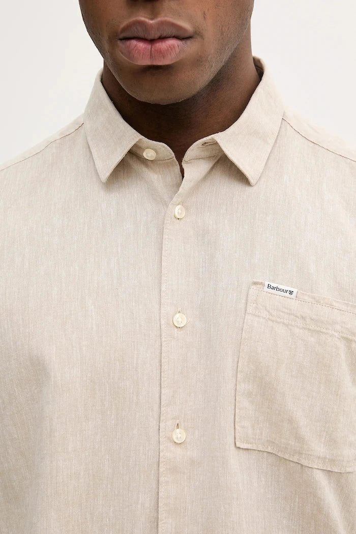 Barbour риза мъжка с лен Shirt Dept - Summer