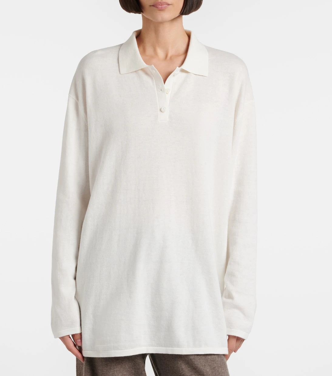 Lisa Yang - Caisa cotton and cashmere polo sweater