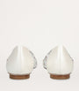 White Crystal-Embellished Ballet Flats