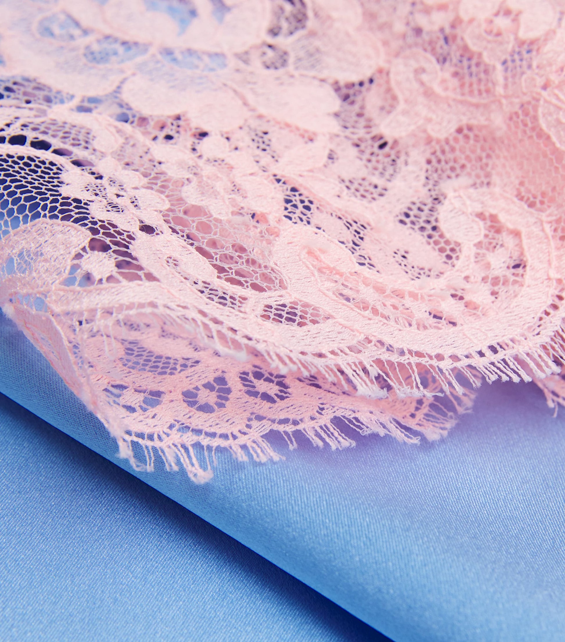 Silk Lace-Trim Bénédicte Long Robe