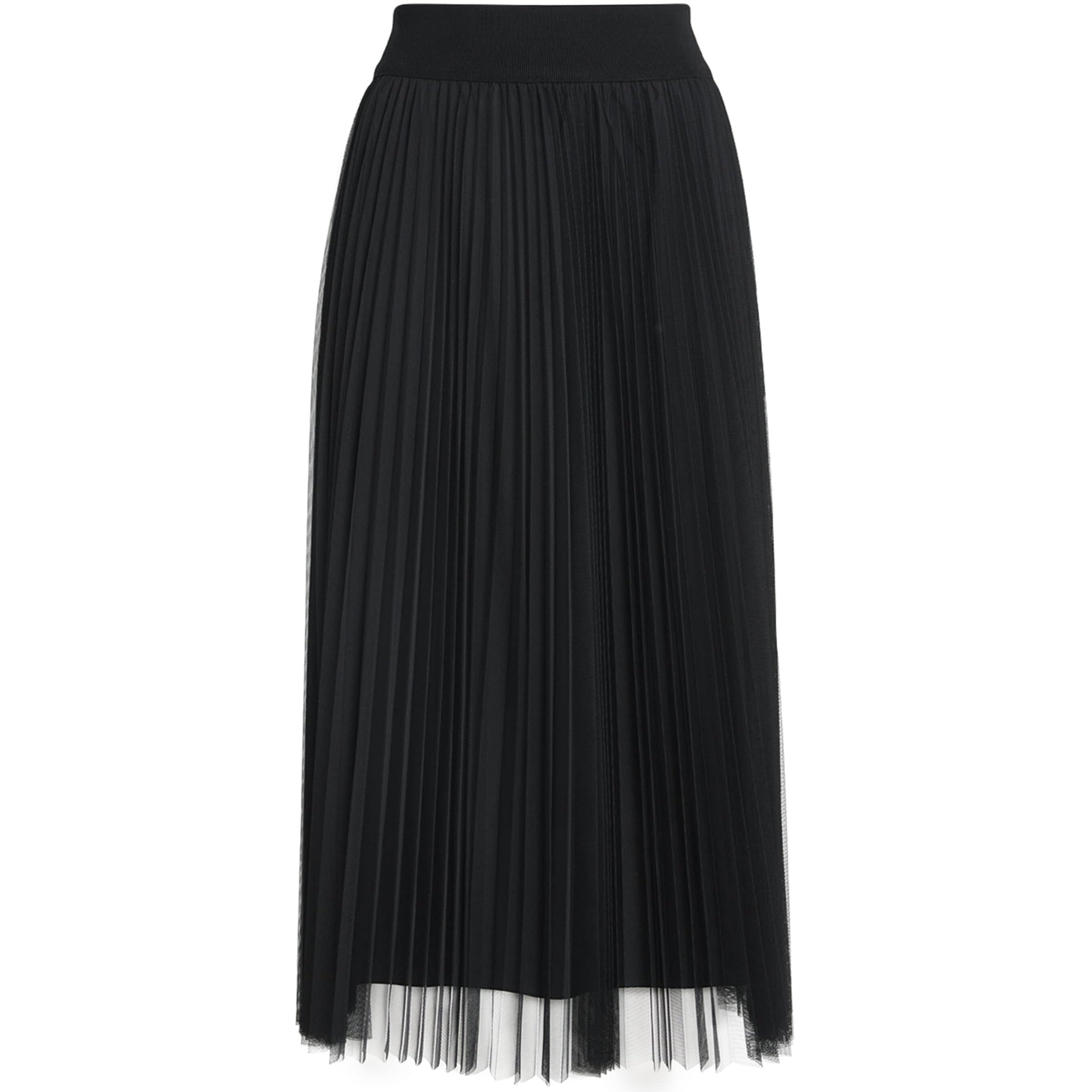 Fabiana Filippi Black Pleated Midi Skirt