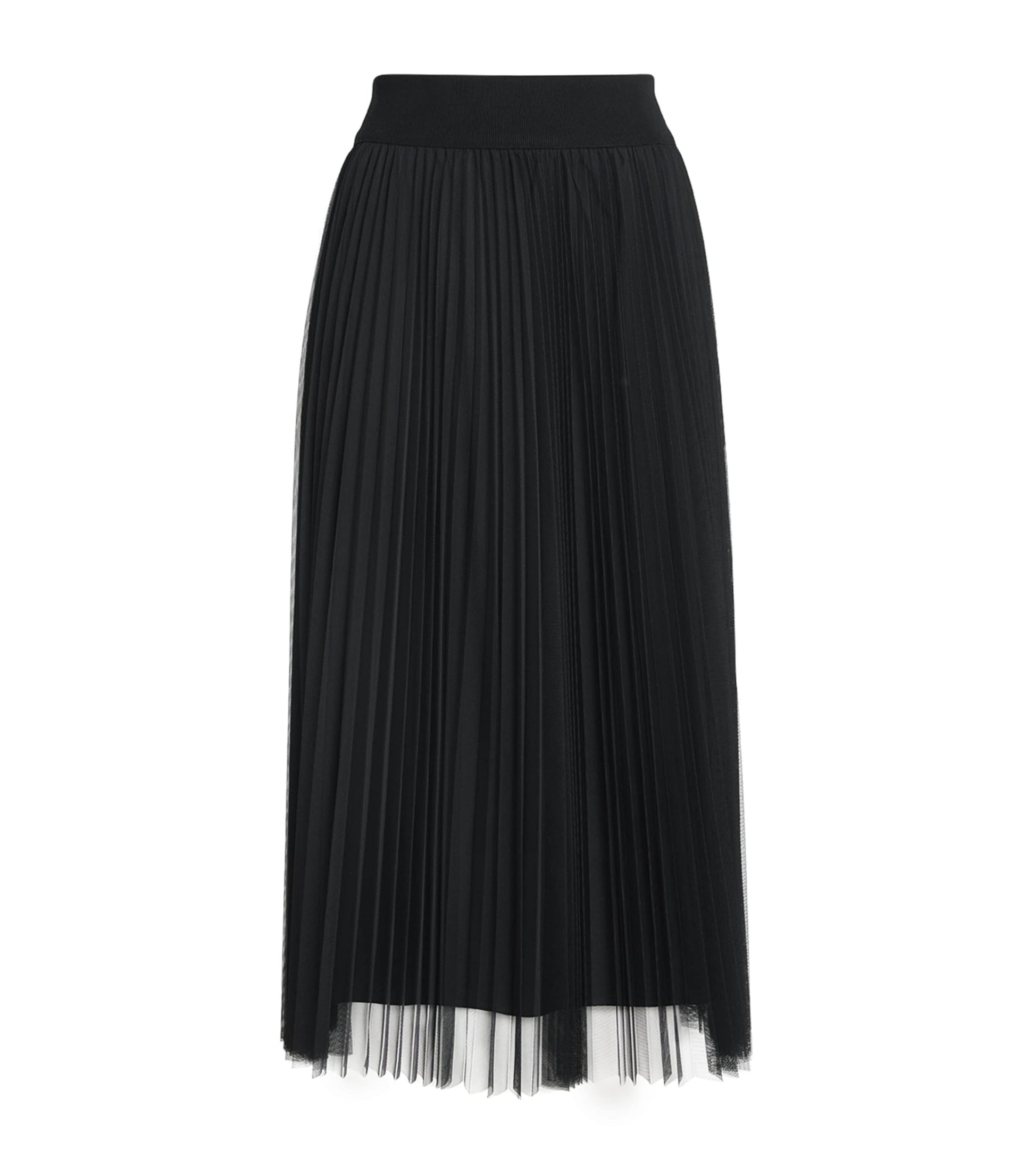 Fabiana Filippi Black Pleated Midi Skirt