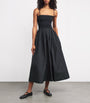 Maje Black Strapless Midi Dress