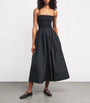 Maje Black Strapless Midi Dress