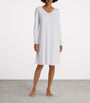 Hanro White Long-Sleeve Cotton Silk Nightdress