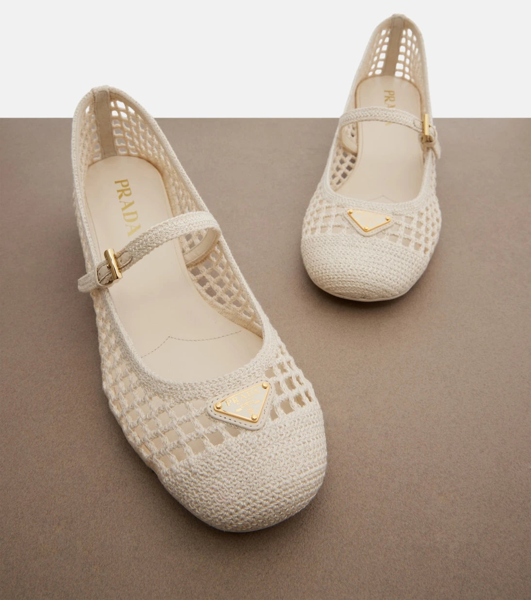 Prada - Crochet Mary Jane pumps