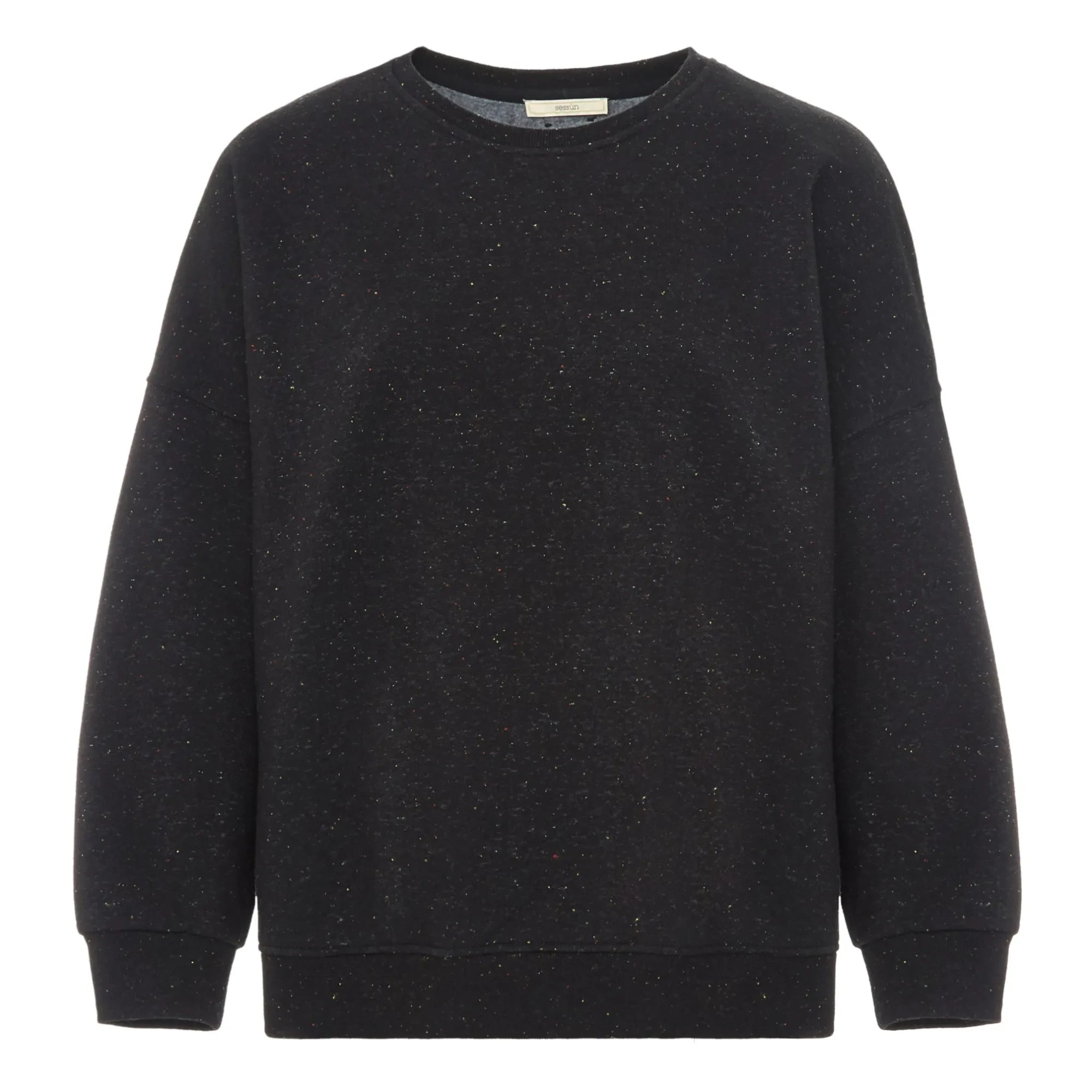 Sessùn - Chebbi Flecked Cotton Sweatshirt | Black