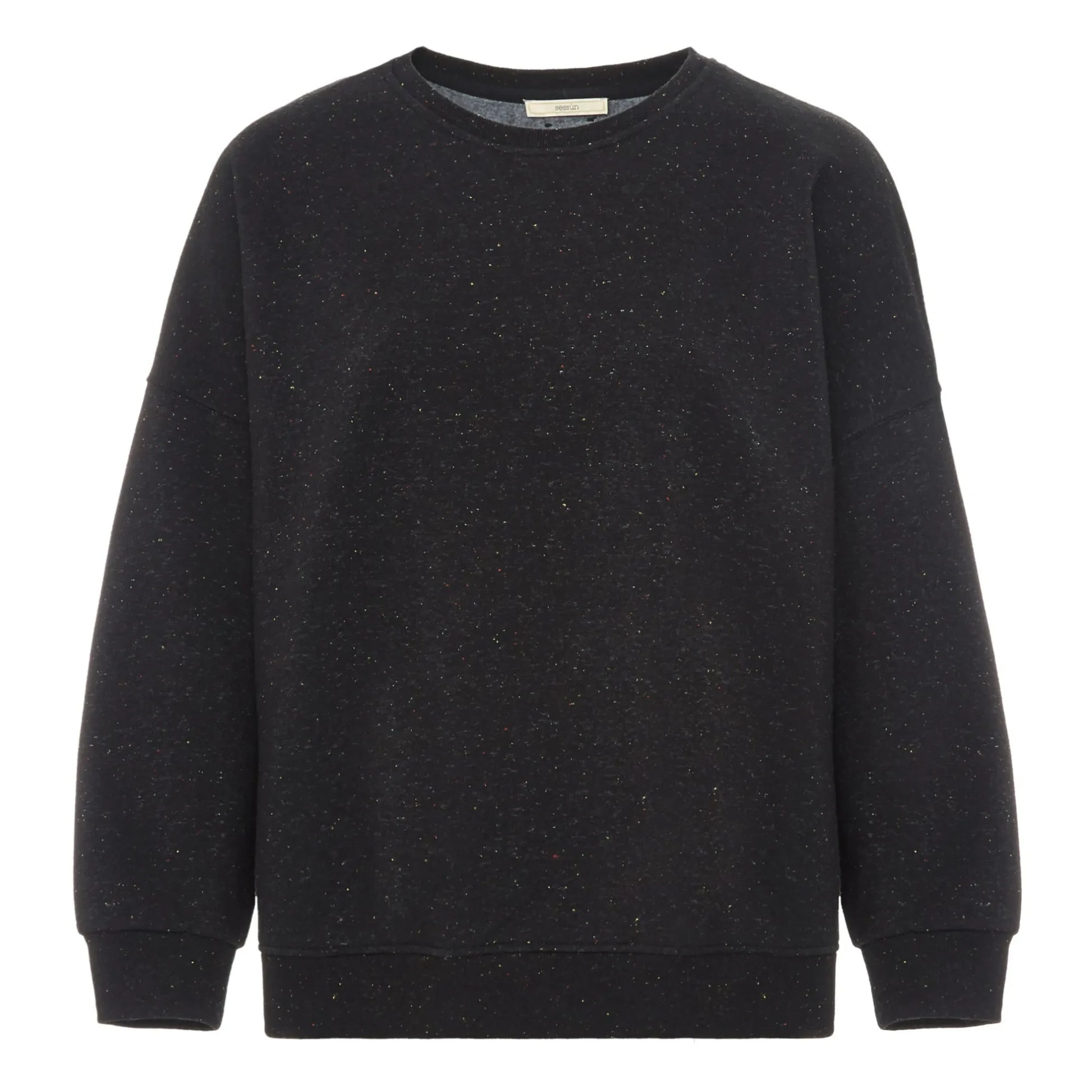 Sessùn - Chebbi Flecked Cotton Sweatshirt | Black