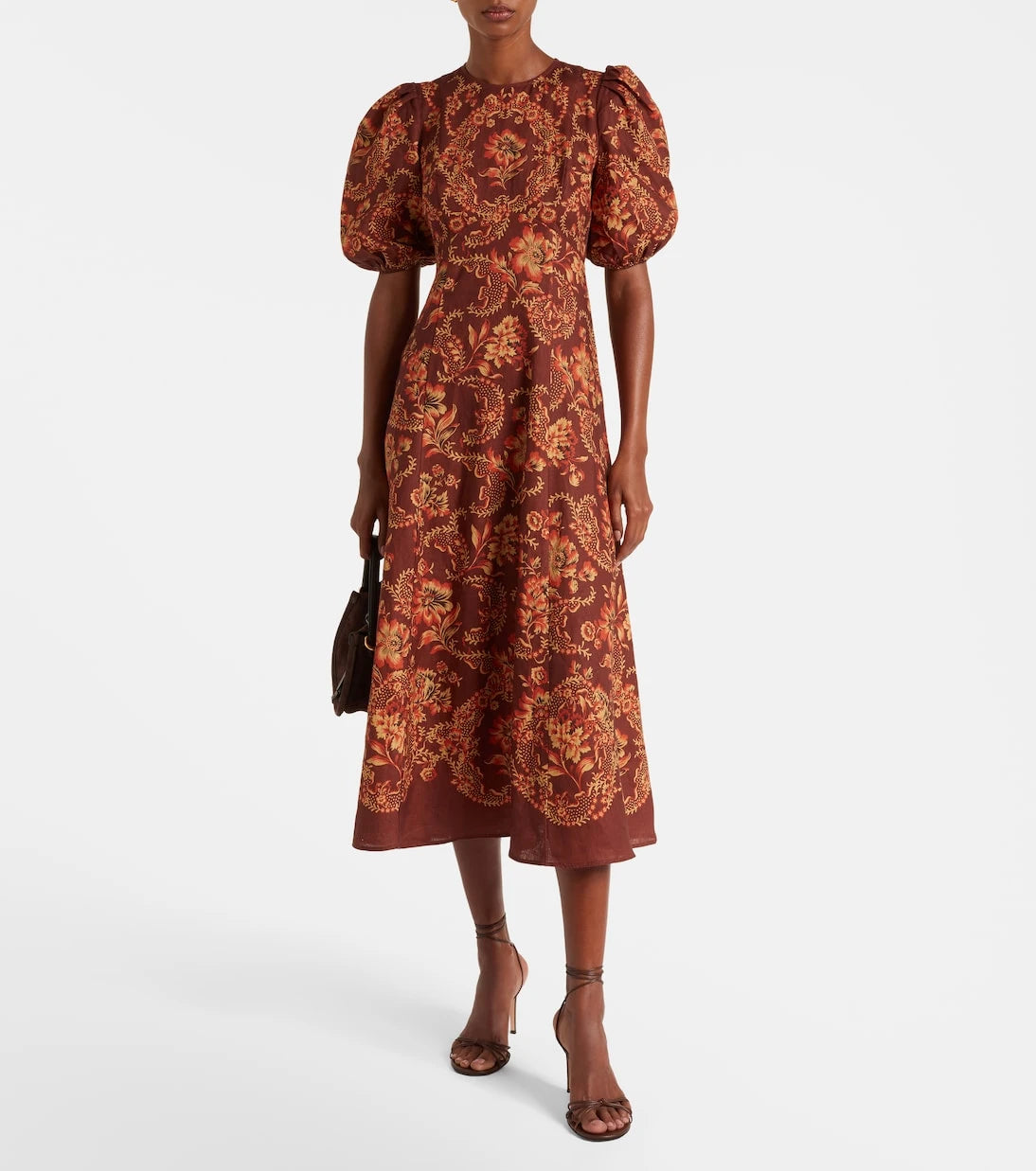 Alémais - Seraphina printed linen midi dress