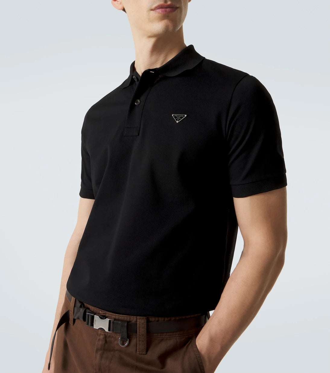 Prada - Cotton piqué polo shirt