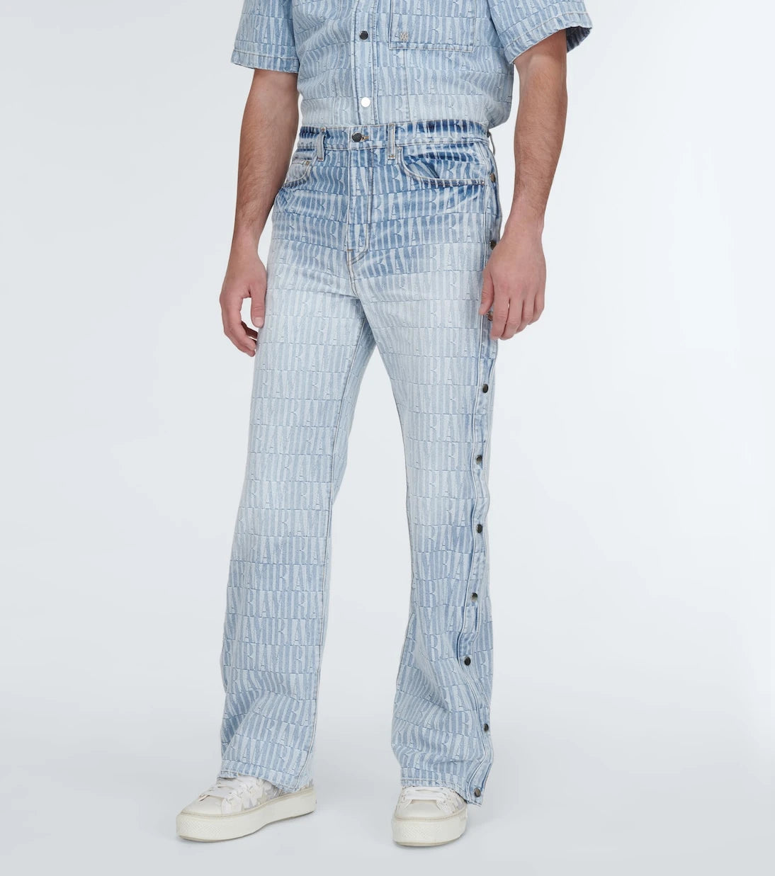 Amiri - Logo jacquard denim pants