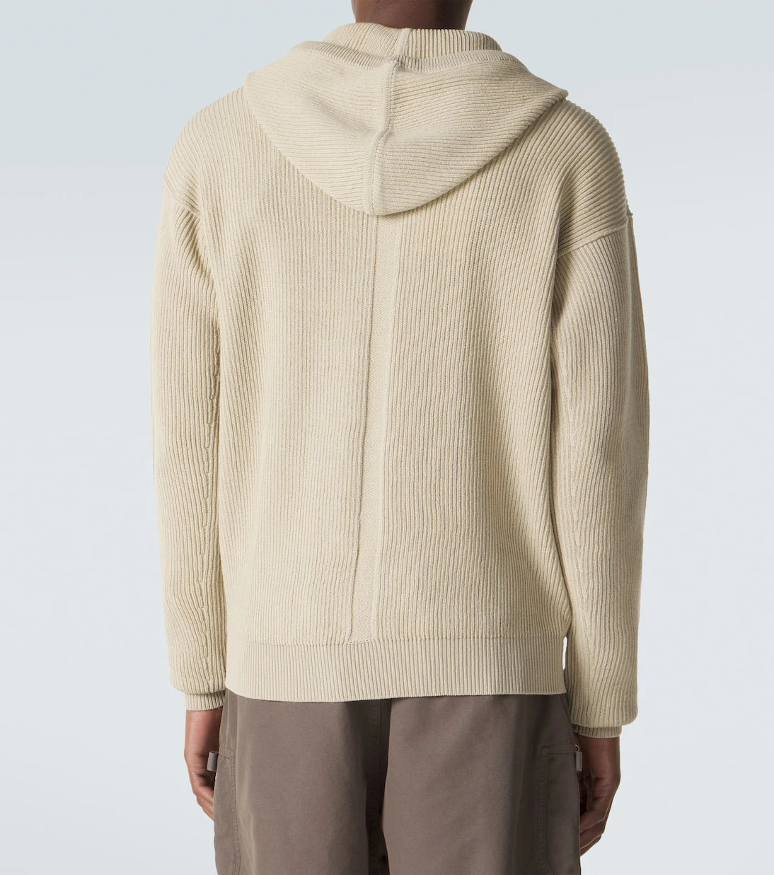 Rick Owens - Ribbed-knit virgin wool hoodie