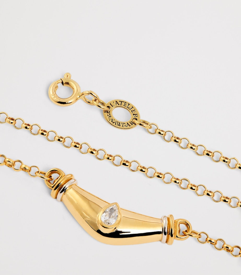 Yellow Gold and Diamond Karma N*93 Necklace
